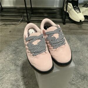 Jordan session Pink Sneakers with Black and White Laces